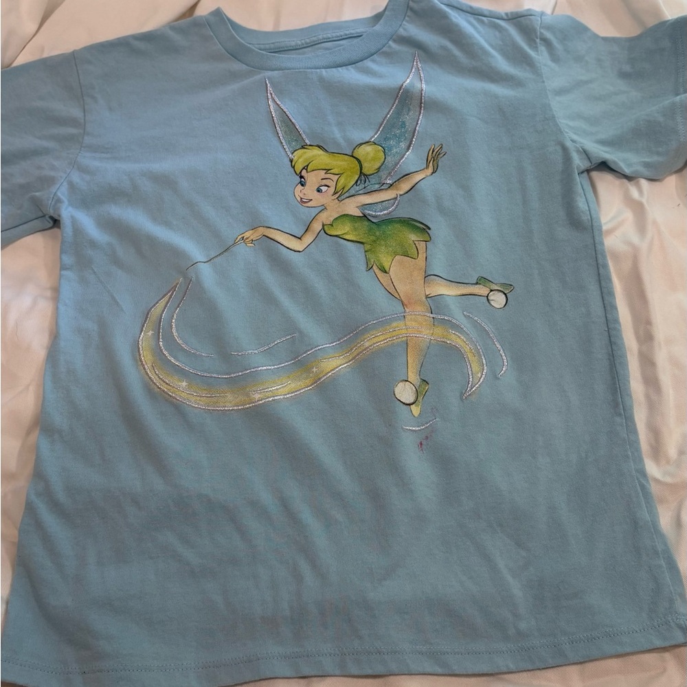Disney Blue and Green Short Sleeve Tee with Cartoon Bird Design